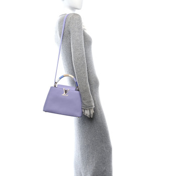 LOUIS VUITTON Taurillon Kintsugi Capucines BB Iris