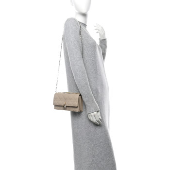 CHRISTIAN DIOR Lambskin Cannage Mini My Dior Bag Sand
