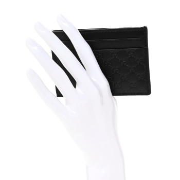 GUCCI Microguccissima ID Window Card Holder Black