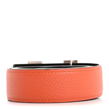 HERMES Box Togo 32mm H Belt 90 36 Black Orange