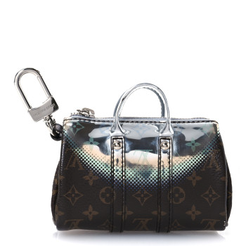 LOUIS VUITTON Metallic Nebula Monogram Mini Keepall Pouch Bag Charm
