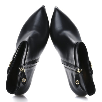 LOUIS VUITTON Calfskin LV Roxy Platform Ankle Boots 41 Black