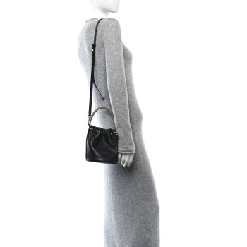 MARC JACOBS Grained Calfskin Mini The Bucket Bag Black