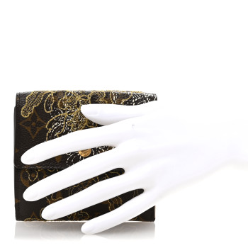 LOUIS VUITTON Monogram Dentelle Elise Wallet Gold