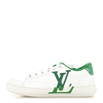LOUIS VUITTON Calfskin Charlie Sneaker 37.5 White Green