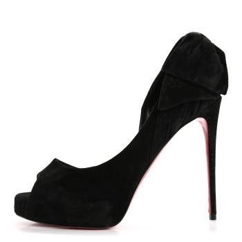 CHRISTIAN LOUBOUTIN Suede Rabakate 100 Pumps 36 Black