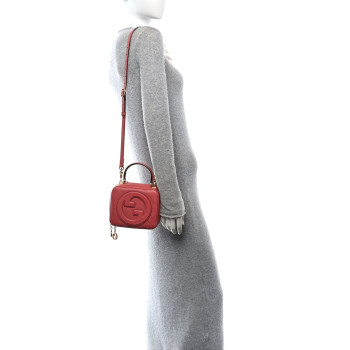 GUCCI Sakai Be Green Calfskin Diagonal Stitched Blondie Top Handle Bag Pink