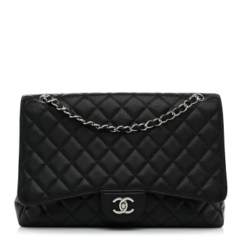 CHANEL Caviar Maxi Single Flap Black