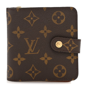 LOUIS VUITTON Monogram Compact Zippe Zipped Wallet
