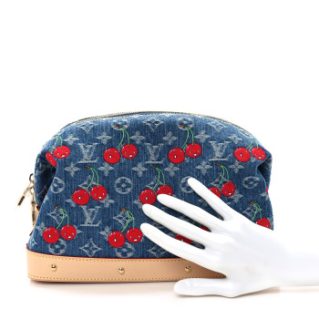 LOUIS VUITTON LV X TM Monogram Denim Cerises Cosmetic Pouch GM