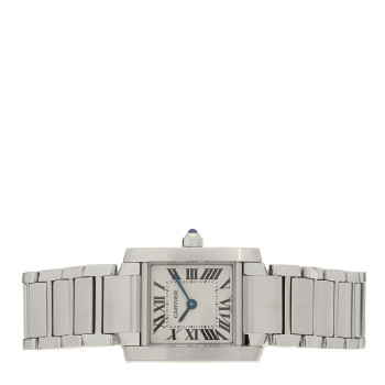 CARTIER Stainless Steel 20mm Tank Francaise Quartz Watch
