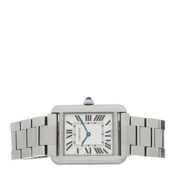 CARTIER Stainless Steel 24mm Tank Solo Quartz Watch