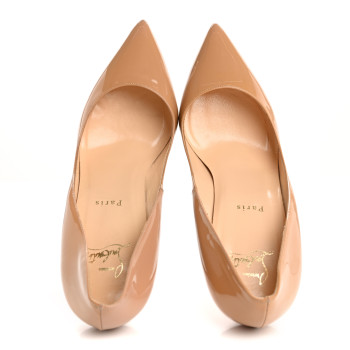 CHRISTIAN LOUBOUTIN Patent Pigalle Plato 120 Pumps 40 Nude