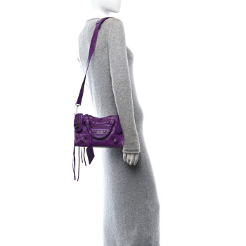 BALENCIAGA Agneau Classic Hardware Mini City Ultraviolet