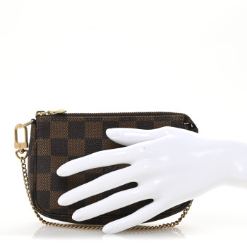 LOUIS VUITTON Damier Ebene Mini Pochette Accessories