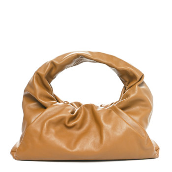 BOTTEGA VENETA Smooth Butter Calfskin Small The Shoulder Pouch Cammello