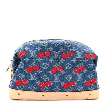 LOUIS VUITTON LV X TM Monogram Denim Cerises Cosmetic Pouch GM