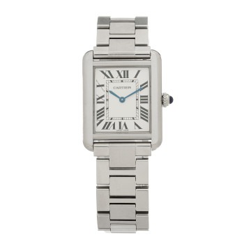 CARTIER Stainless Steel 24mm Tank Solo Quartz Watch