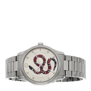 GUCCI Stainless Steel 38mm G-Timeless Snake Quartz Watch