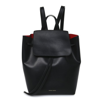 MANSUR GAVRIEL Vegetable Tanned Calfskin Mini Backpack Black Flamma