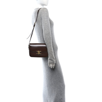 CELINE Shiny Calfskin Teen Triomphe Brown