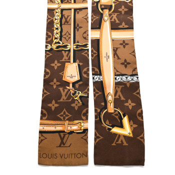 LOUIS VUITTON Silk Monogram Confidential Bandeau Brown