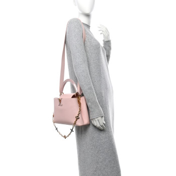 LOUIS VUITTON Taurillon Flower Chain Capucines BB