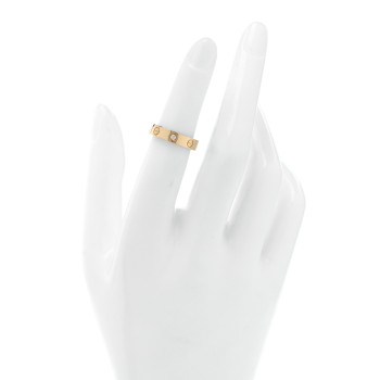 CARTIER 18K Yellow Gold Diamond 4mm LOVE Wedding Band Ring 48 4.5