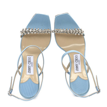 JIMMY CHOO Satin Meira 85 Pumps 36 Dove Blue