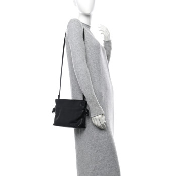 LOEWE Calfskin Mini Flamenco Knot Clutch Black