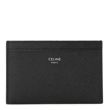 CELINE Grained Calfskin Card Holder Black