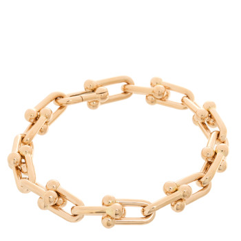 TIFFANY 18K Rose Gold Medium HardWear Link Bracelet