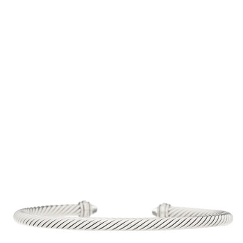 DAVID YURMAN Sterling Silver Diamond Prasiolite 4mm Cable Classics Bracelet