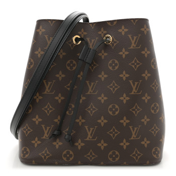 LOUIS VUITTON Monogram Neonoe MM Black