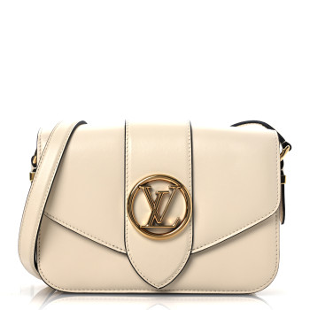 LOUIS VUITTON Smooth Calfskin LV Pont 9 Cream