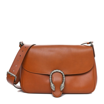 GUCCI Calfskin Dionysus Messenger Bag Brown