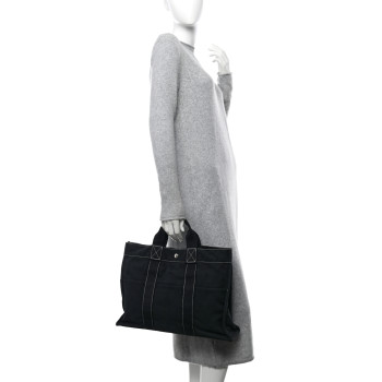 HERMES Canvas Fourre Tout MM Navy