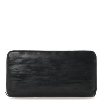 LOUIS VUITTON Epi Zippy Organizer Wallet Black