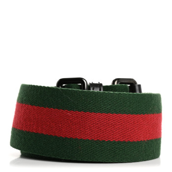 GUCCI Canvas Web Shoulder Strap Green Red