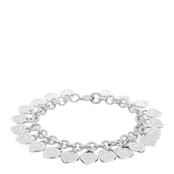 TIFFANY Sterling Silver Mini Return to Tiffany Multi Heart Tag Charm Bracelet
