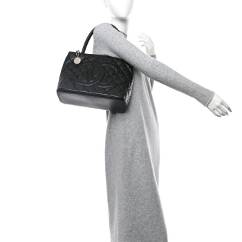 CHANEL Caviar Quilted Medallion Tote Black