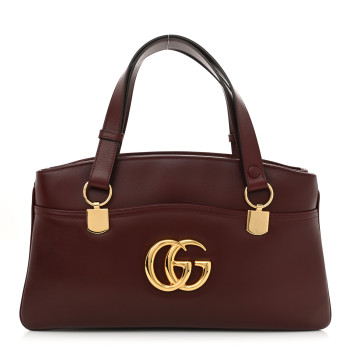 GUCCI Vitello Palmellato Lux Large Arli Top Handle Bag Vintage Bordeaux