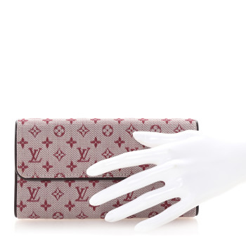 LOUIS VUITTON Mini Monogram Porte Tresor International Wallet Cherry