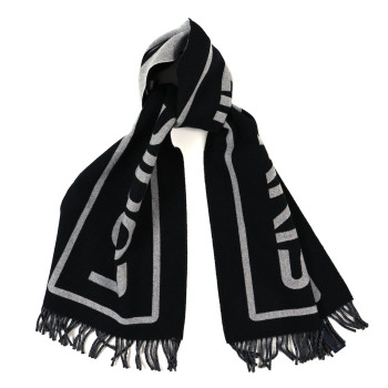 LOUIS VUITTON Wool Cashmere City Gravity Scarf Black