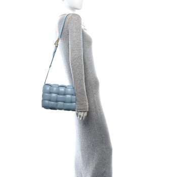 BOTTEGA VENETA Nappa Maxi Intreccio Padded Cassette Crossbody Bag Ice