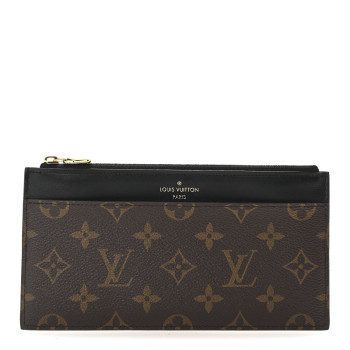 LOUIS VUITTON Monogram Slim Purse Black