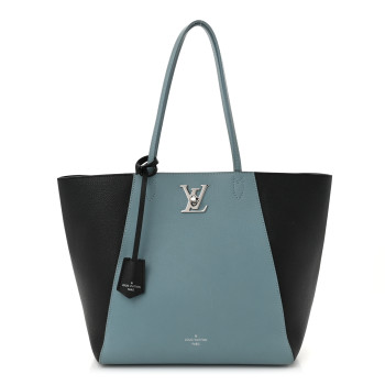 LOUIS VUITTON Calfskin Lockme Cabas Sky Black