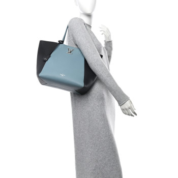 LOUIS VUITTON Calfskin Lockme Cabas Sky Black