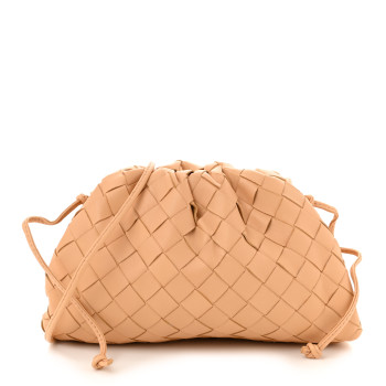 BOTTEGA VENETA Nappa Intrecciato The Mini Pouch Almond