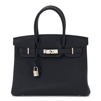 HERMES Togo Birkin 30 Bleu Nuit